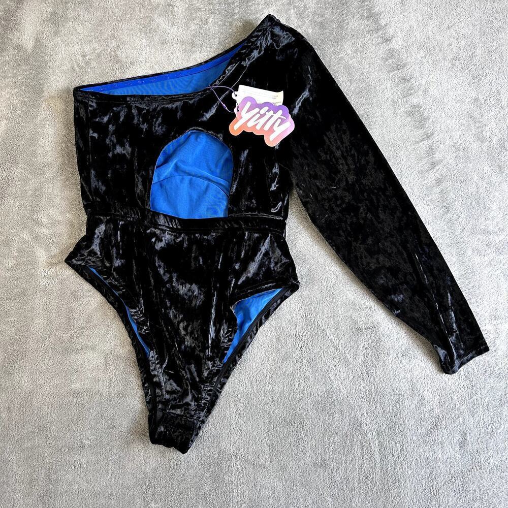 Yitty PLUSSHY Asymmetrical Bodysuit – Iconic Black XL – NWT